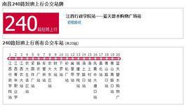 南昌公交240路短班