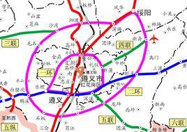 遵義市四縱三橫三聯二環高速公路規劃網 遵義市四縱三橫三聯二環高速公路規劃網