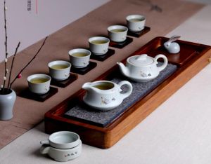 歸牧圖汝窯茶具