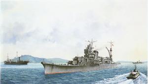 克魯特錨地待機的阿賀野號 1944年12月