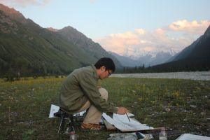 何先球 新疆寫生