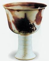 元釉里紅高足轉杯