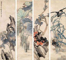 花鳥四條屏 花鳥四條屏