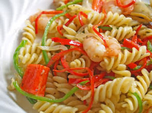 蝦仁香草汁空心面 蝦仁香草汁空心面