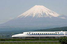 N700系正駛過富士山腳下