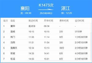 K1473次列車