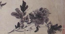 明徐渭水墨葡萄圖軸