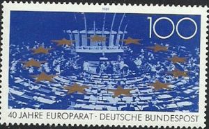 歐洲理事會40周年紀念郵票