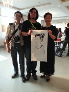 詹亦然現場肖像寫生作品