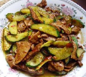 青瓜木耳炒豬肝