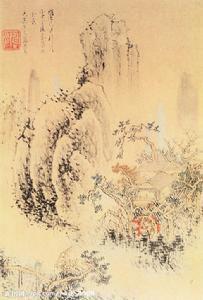 清萬壽祺秋江別思圖卷 清萬壽祺秋江別思圖卷