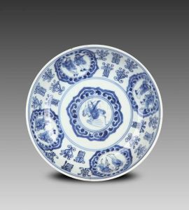 青花八仙祝壽盤 青花八仙祝壽盤