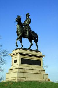 葛底斯堡戰場上的漢考克雕像