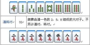 四川麻將胡牌牌型圖解