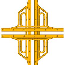 長條苜宿葉型立體交叉