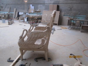 精藝麗家歐式家具的雕刻-天鵝椅白茬