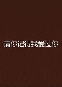 請你記得我愛過你 請你記得我愛過你
