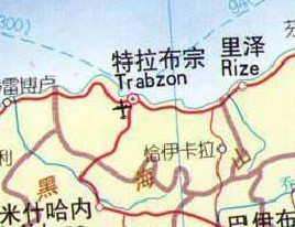 特拉布宗地圖