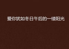 愛你猶如冬日午後的一縷陽光