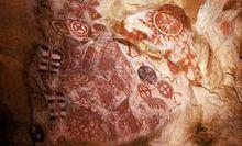 美國加利福尼亞印第安人崖壁畫