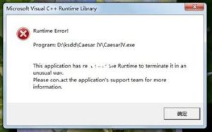 runtime error