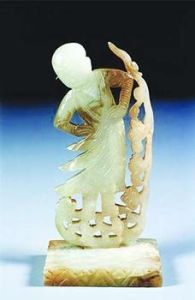 五代玉雕善財童子像 五代玉雕善財童子像