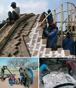 當地很多失業人員都參與了該中心的建設工作，他們見識到了土燒瓷磚的堅固性，並掌握了拱頂建築的搭建技巧