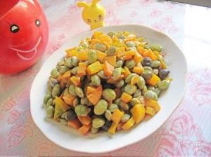 胡蘿蔔炒扁豆子 胡蘿蔔炒扁豆子