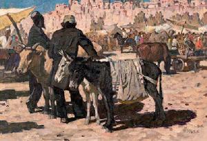 集市[1983年劉南生創作油畫]