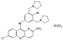 磷酸咯萘啶結構式
