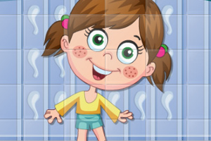 大眼睛的小姑娘拼圖