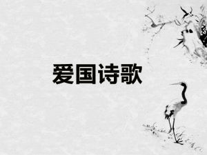 愛國詩歌 愛國詩歌