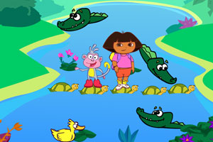 朵拉巧過鱷魚湖小遊戲