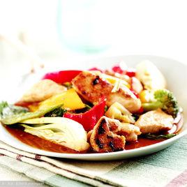 青菜炒雞肉 青菜炒雞肉