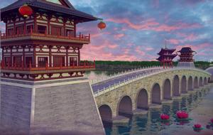 天津曉月&middot;洛橋晚望