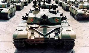 參加99年國慶大閱兵的99式坦克