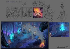 怪獸入侵地圖的概念圖和心情片段