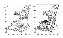 夏季最高、最低溫度特徵向量空間分布圖