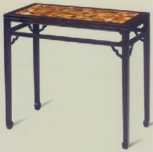 （圖）紫檀壽山石麵條桌·清朝·中期