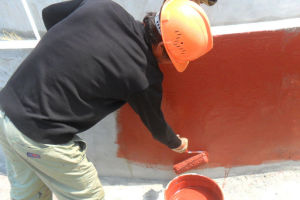 聚氨酯防水塗料施工現場