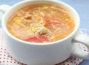 番茄裡脊香菇羹