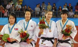 柔道女子70KG級頒獎儀式