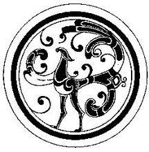 朱雀瓦當上的巴紋