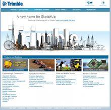 收購sketchup時，Trimble在其官網的海報。