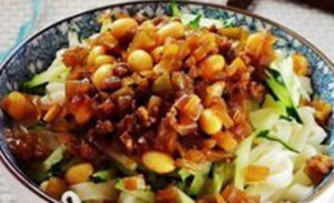 肉末榨菜黃豆面 肉末榨菜黃豆面