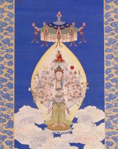 緙絲加繡觀音像軸 緙絲加繡觀音像軸