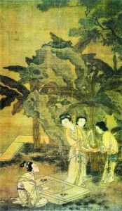 明姜隱芭蕉美人圖 明姜隱芭蕉美人圖