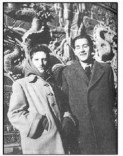 霍克思與太太瓊，北京，1951年