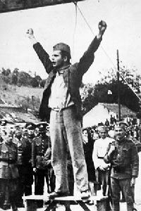 斯捷潘·菲利波維奇被處決前高喊口號。