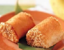香蕉芝麻卷